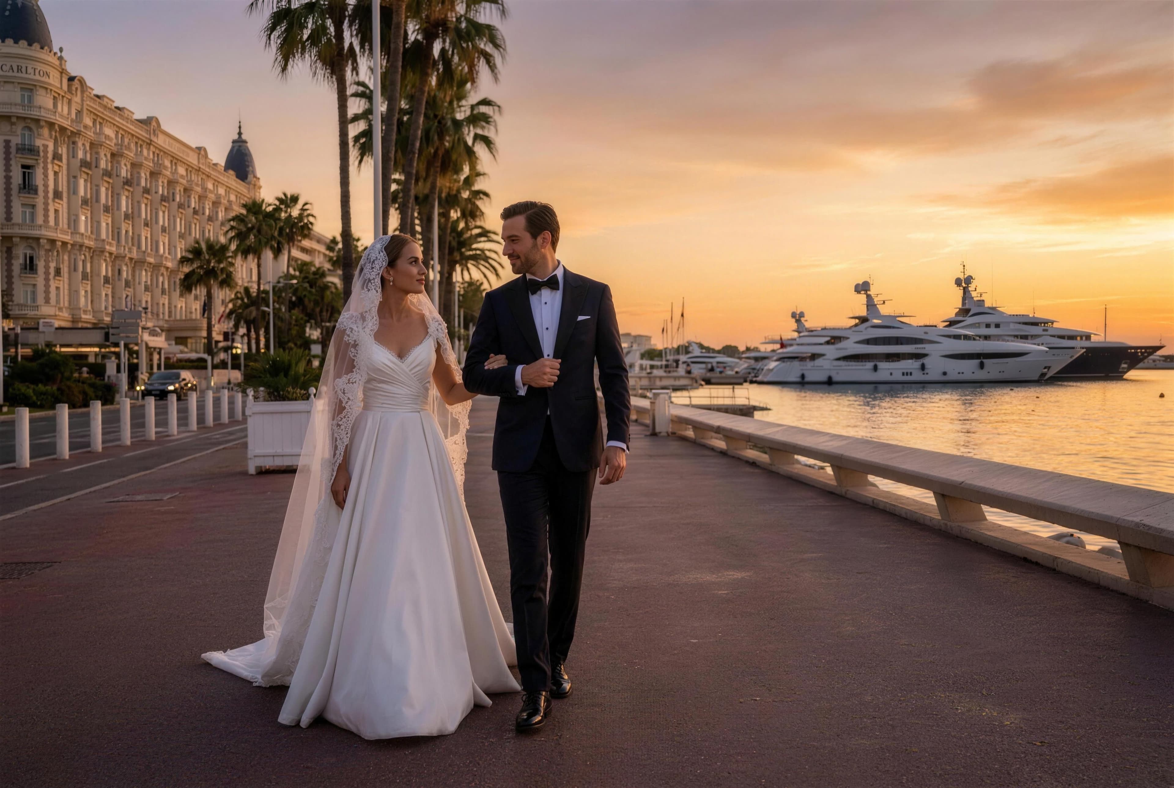 Mariage à Cannes : Carlton, Cap Eden Roc et Glamour de la Croisette