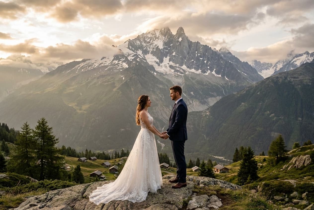 Photographe mariage Chamonix — Mont Blanc et vallée