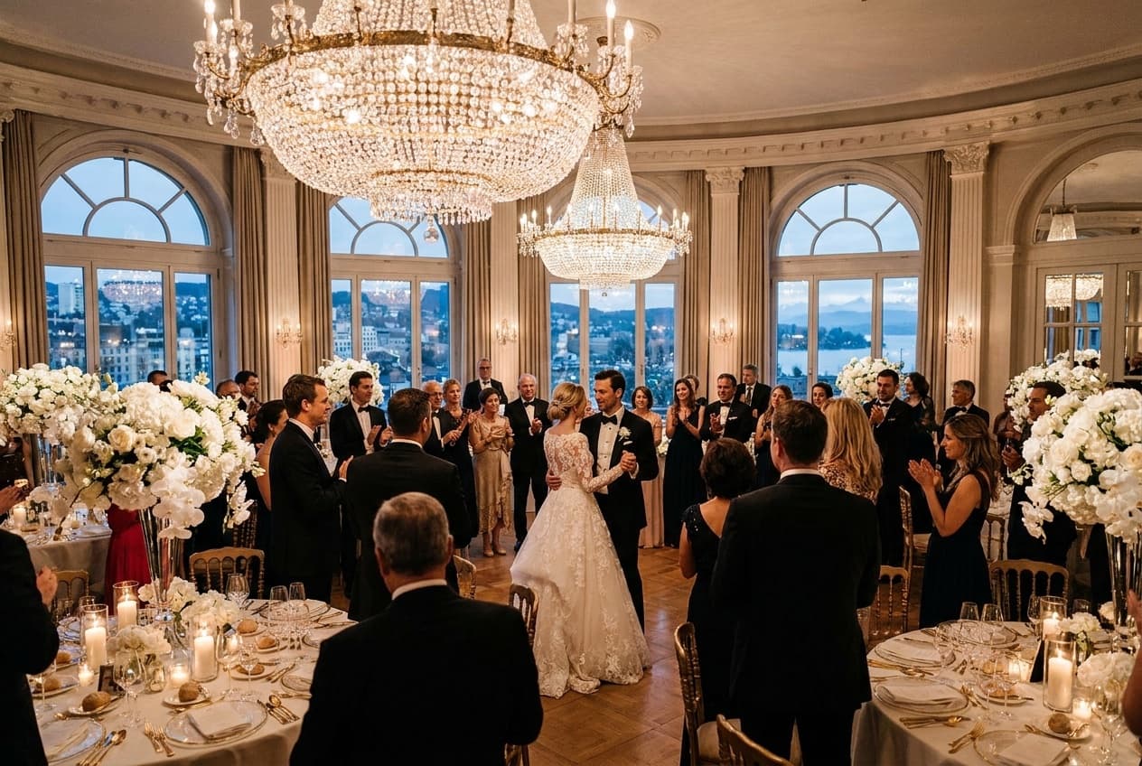 Photographe mariage luxe Zurich — Réception palace Baur au Lac — Benjamin Pierre Photographie