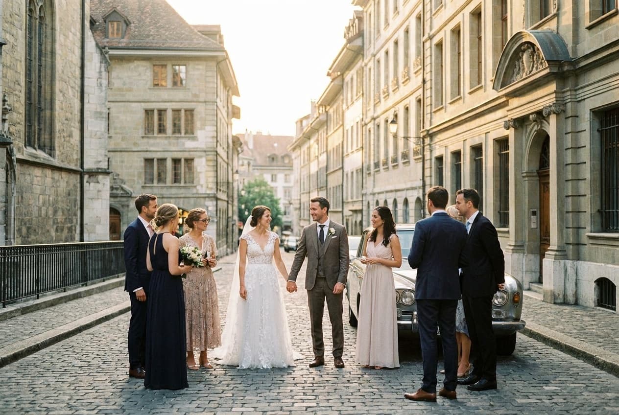 Photographe mariage Genève Vieille-Ville — Cérémonie luxe suisse — Benjamin Pierre Photographie