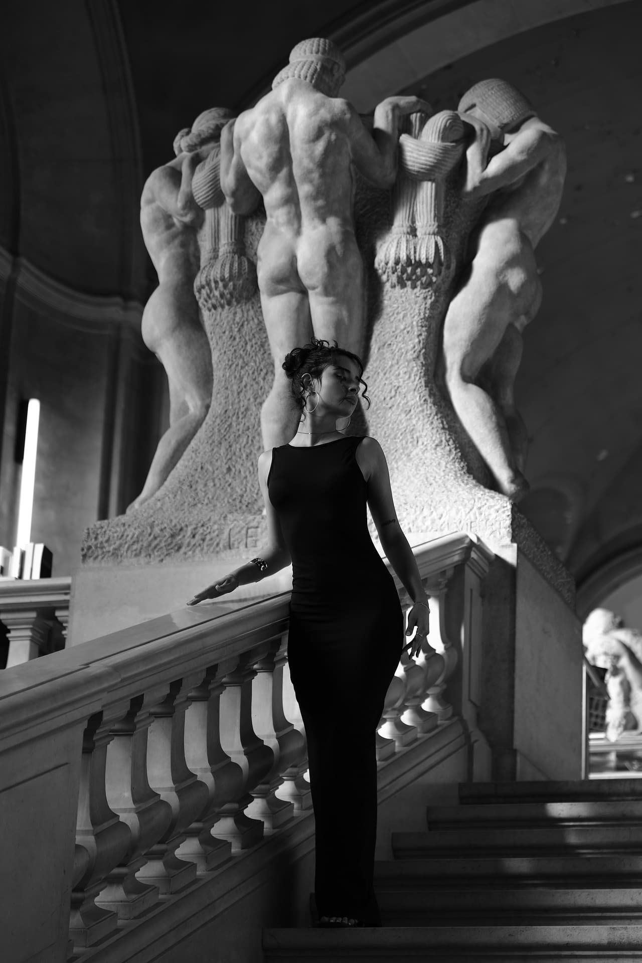 Portrait noir et blanc éditorial